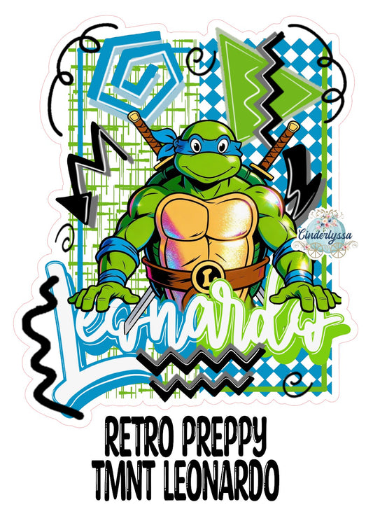 Retro Preppy TMNT Leonardo Cardstock Silicone Mold, Aroma Bead Molds, Premium Cardstock Images