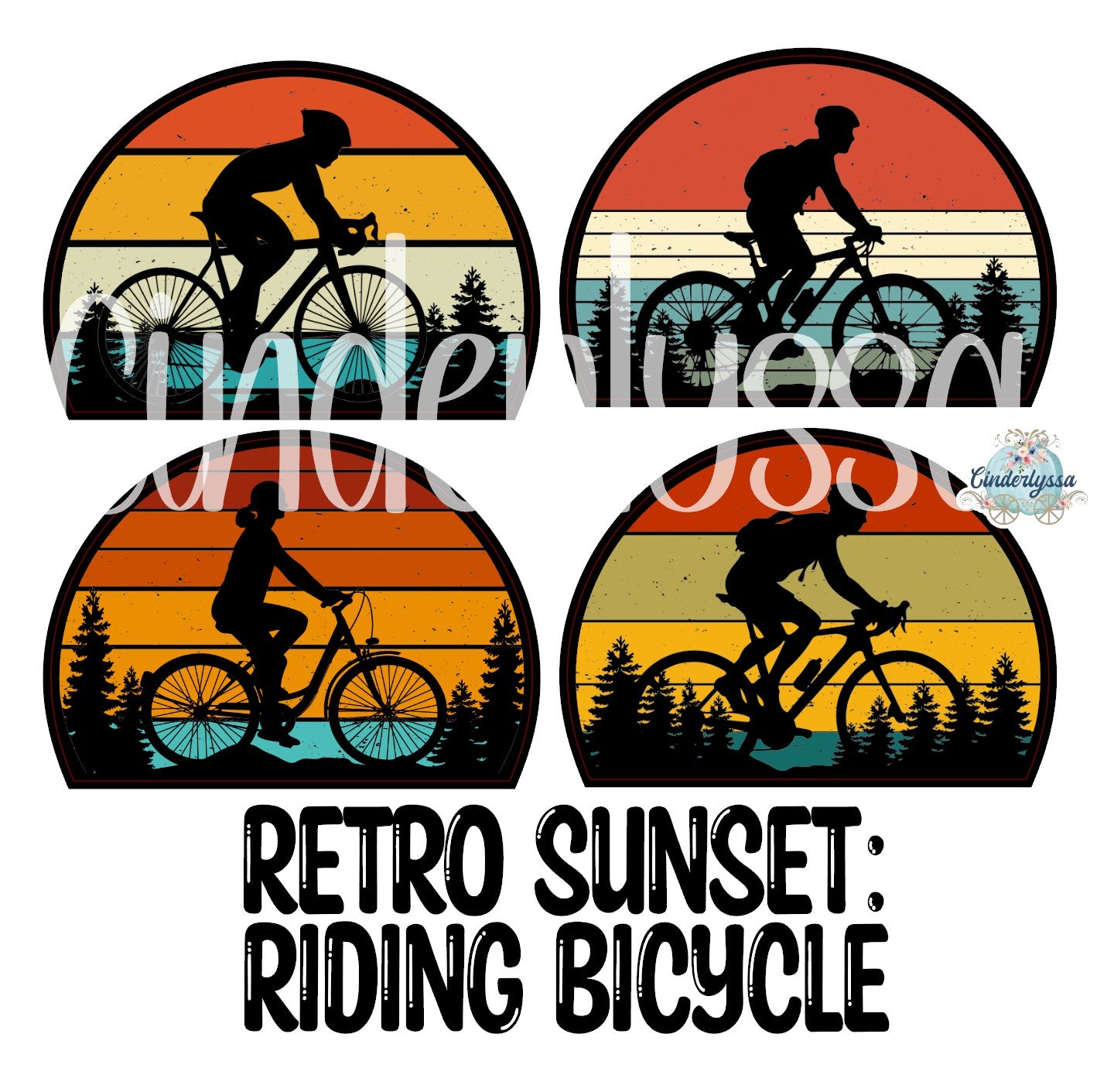 Retro Sunset Cardstock Silicone Mold, Aroma Bead Molds, Premium Cardstock Images