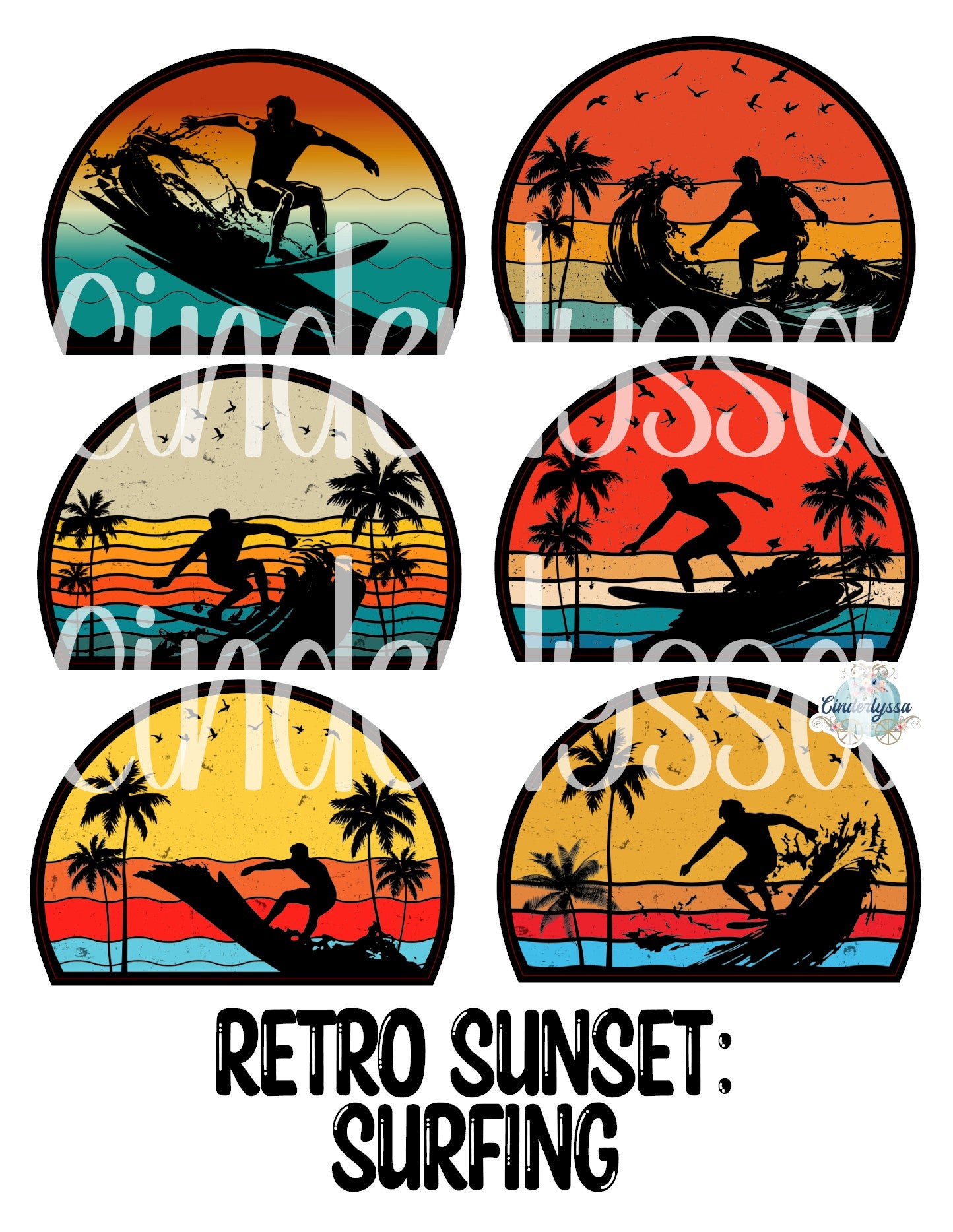 Retro Sunset Cardstock Silicone Mold, Aroma Bead Molds, Premium Cardstock Images