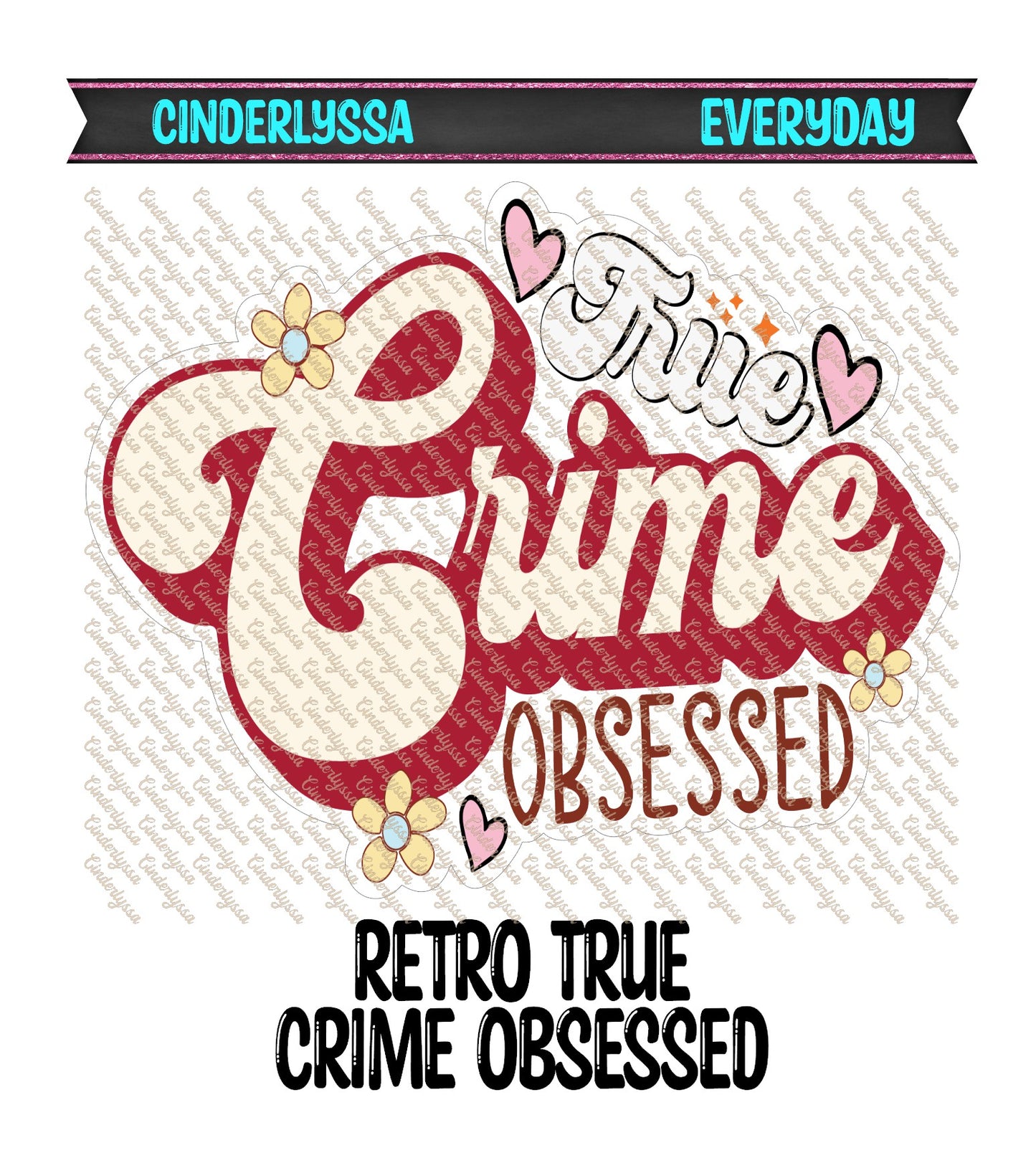 Retro True Crime Obsessed Cardstock Silicone Mold, Aroma Bead Molds, Murder, ID Channel, Premium Cardstock Images