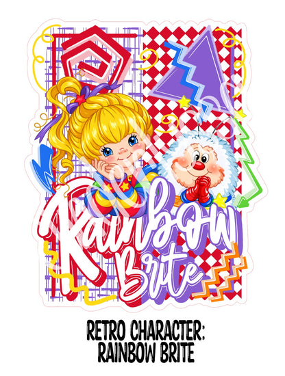 Retro Character Rainbow Brite Cardstock Silicone Mold, Aroma Bead Molds, Premium Cardstock Images
