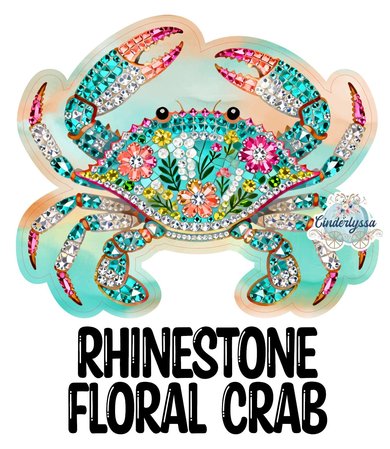 Rhinestone Floral Crab Cardstock Silicone Mold, Aroma Bead Molds, Premium Cardstock Images