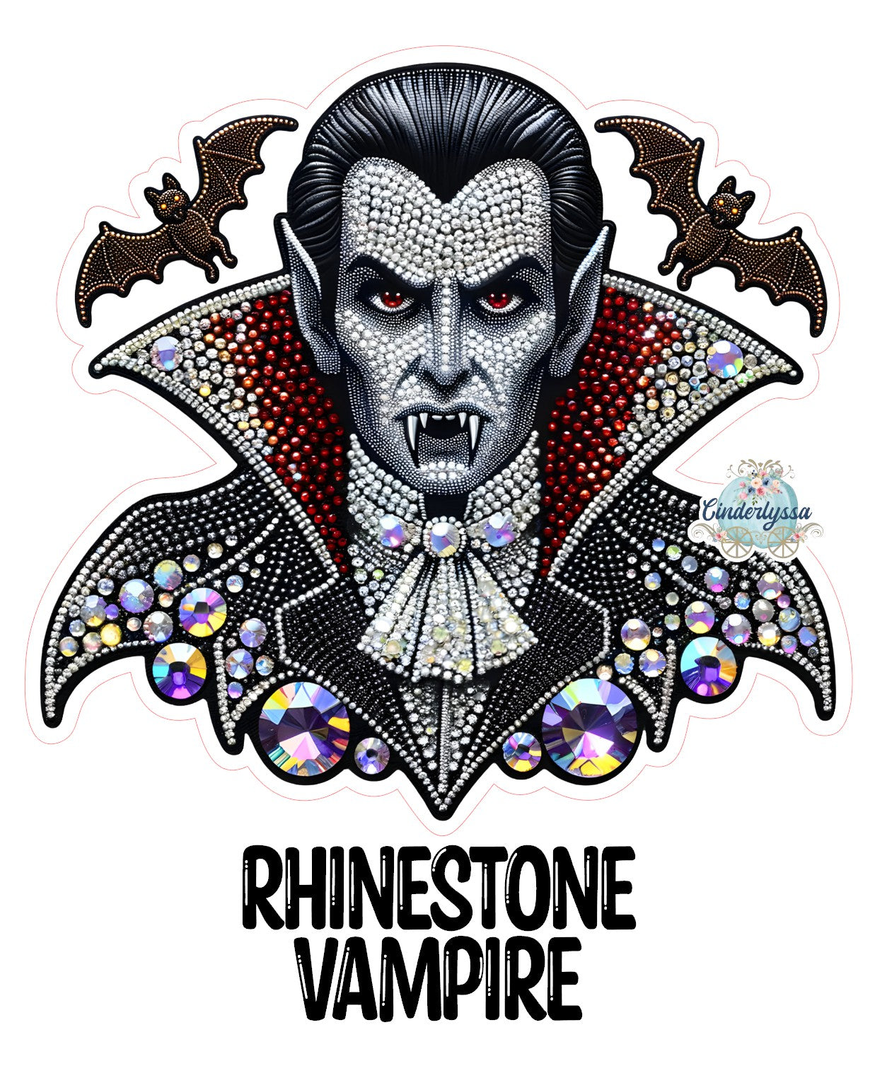 Rhinestone Vampire Cardstock Silicone Mold, Aroma Bead Molds, Car Freshies, Premium Cardstock Images