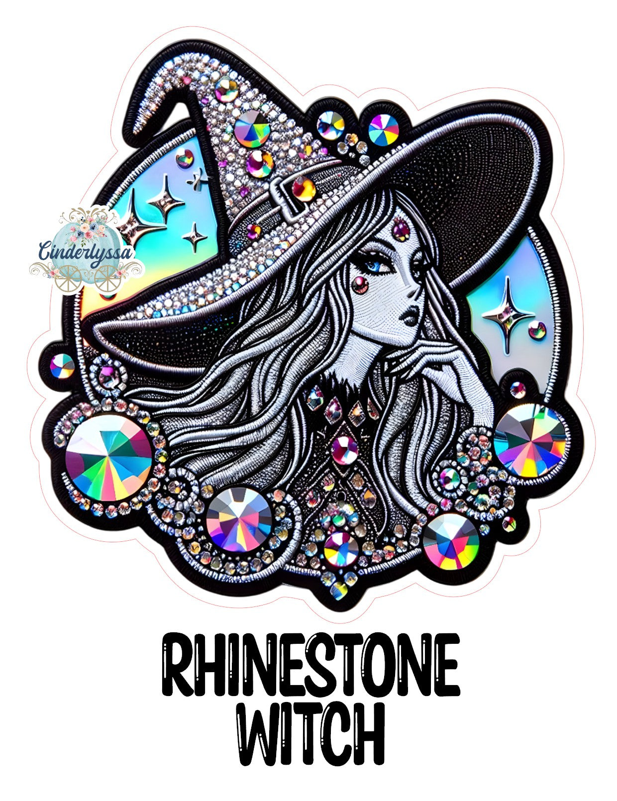 Rhinestone Witch Cardstock Silicone Mold, Aroma Bead Molds, Car Freshies, Premium Cardstock Images