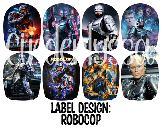 Label Design: Robocop Cardstock Silicone Mold, Aroma Bead Molds, Car Freshies, Premium Cardstock Images