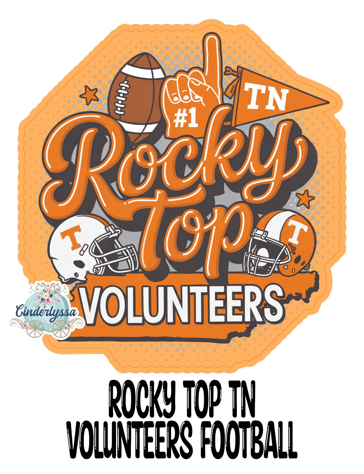 Rocky Top Tennessee Volunteers Football  Cardstock Silicone Mold, Aroma Bead Molds, Premium Cardstock Images