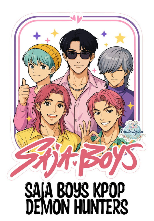 Saja Boys: KPop Demon Hunters Cardstock Silicone Mold, Aroma Bead Molds, Premium Cardstock Images