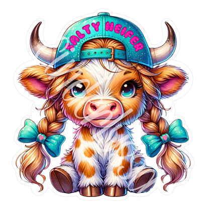 Salty Heifer Ballcap and Ponytails Cardstock Silicone Mold, Aroma Bead Molds, Premium Cardstock Images