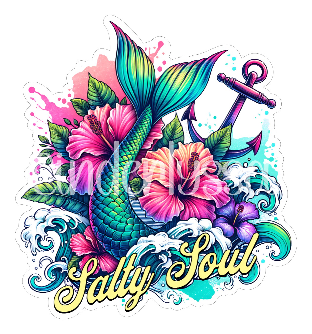 Salty Soul Mermaid Tail Cardstock Silicone Mold, Aroma Bead Molds, Premium Cardstock