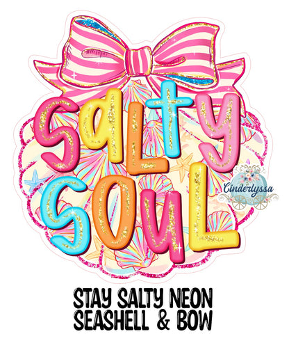 Salty Soul Neon Seashell & Bow Cardstock Silicone Mold, Aroma Bead Molds, Premium Cardstock