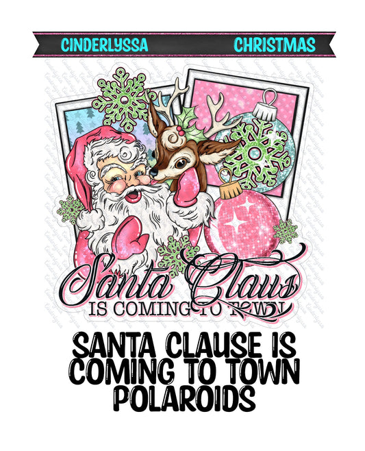 Santa Claus is Coming to Town Polaroids Cardstock Silicone Mold, Aroma Bead Molds, Premium Cardstock Images