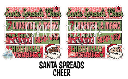 Santa Spreads Cheer Cardstock Silicone Mold, Aroma Bead Molds, Car Freshies, Premium Cardstock Images