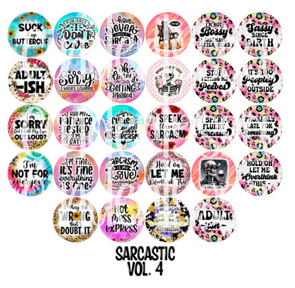 3.75 inch Round: Sarcastic Vol. 4 for Cardstock Silicone Mold, for Aroma Bead Molds, Premium Cardstock Images