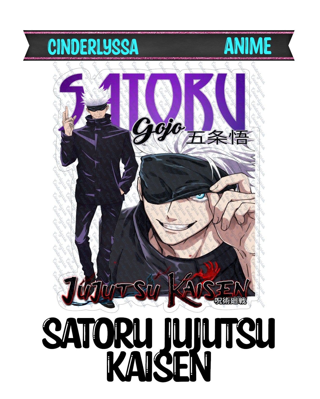 Satoru Jujutsu Kaisen: Anime Cardstock Silicone Mold, Aroma Bead Molds, Premium Cardstock Images