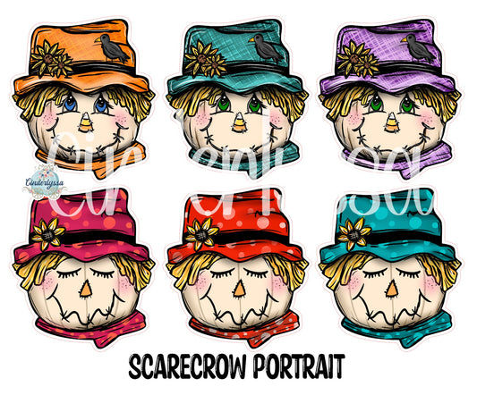 Scarecrow Portrait: Face With Hat Cardstock Silicone Mold, Aroma Bead Molds, Premium Cardstock Images