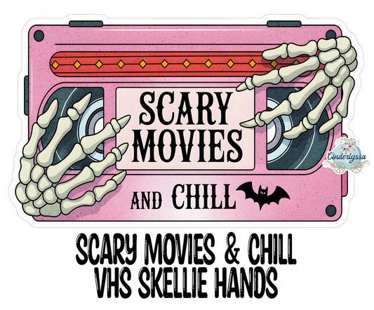 Scary Movies & Chill VHS Skellie Hands Cardstock Silicone Mold, Aroma Bead Molds, Premium Cardstock Images