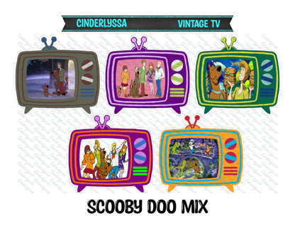 Vintage TV with Multiple Themes Cardstock Silicone Mold, Aroma Bead Molds, Premium Cardstock Images