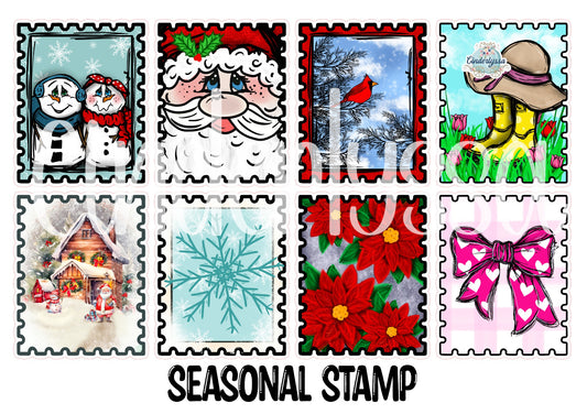 Seasonal Stamp: Christmas, Spring and Love Cardstock Silicone Mold, Aroma Bead Molds, Premium Cardstock Images
