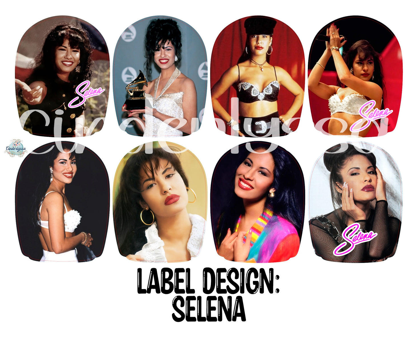 Label Design: Selena Mix Cardstock Silicone Mold, Aroma Bead Molds, Car Freshies, Premium Cardstock Images