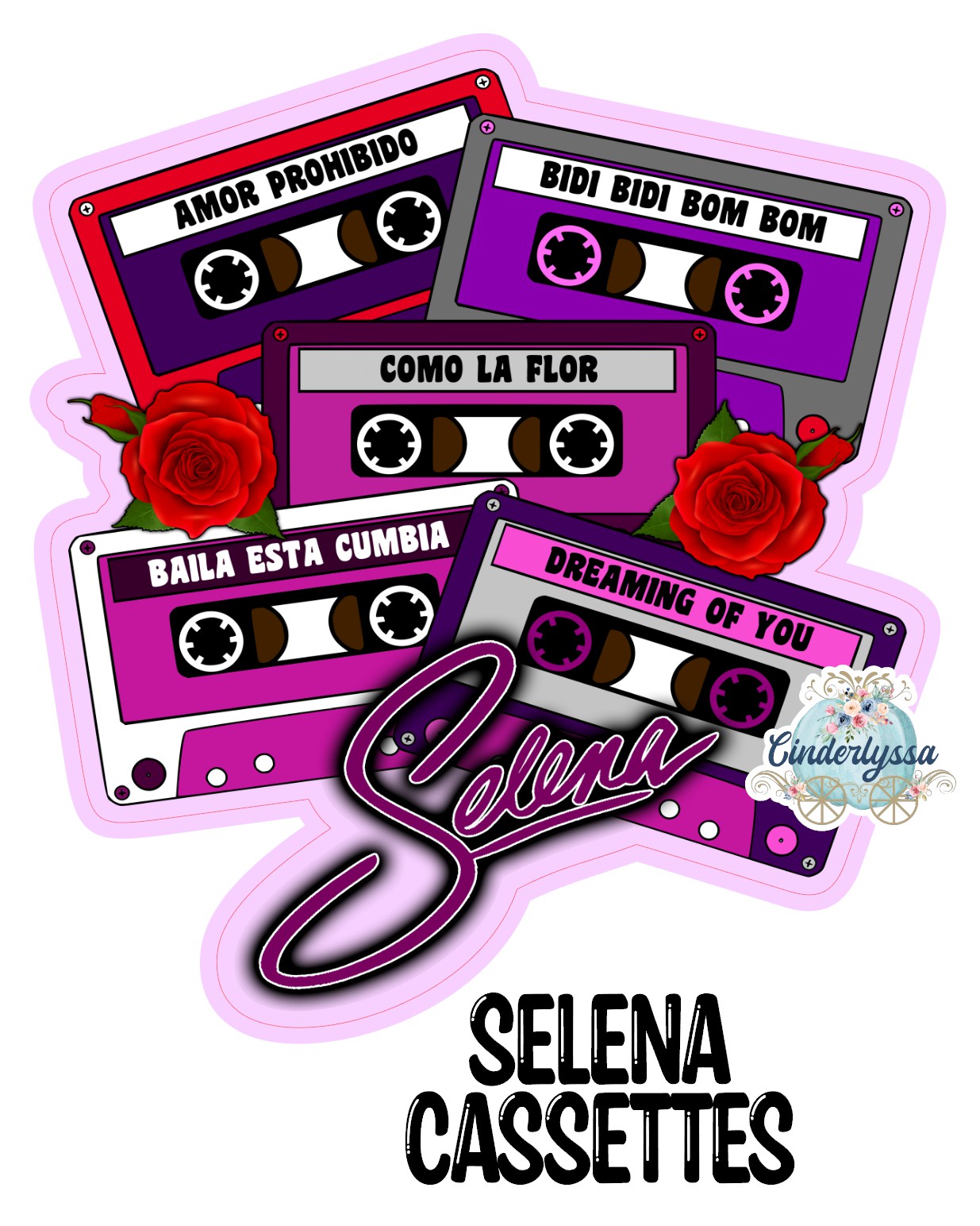 Selena Cassettes Cardstock Silicone Mold, Aroma Bead Molds, Premium Cardstock Images
