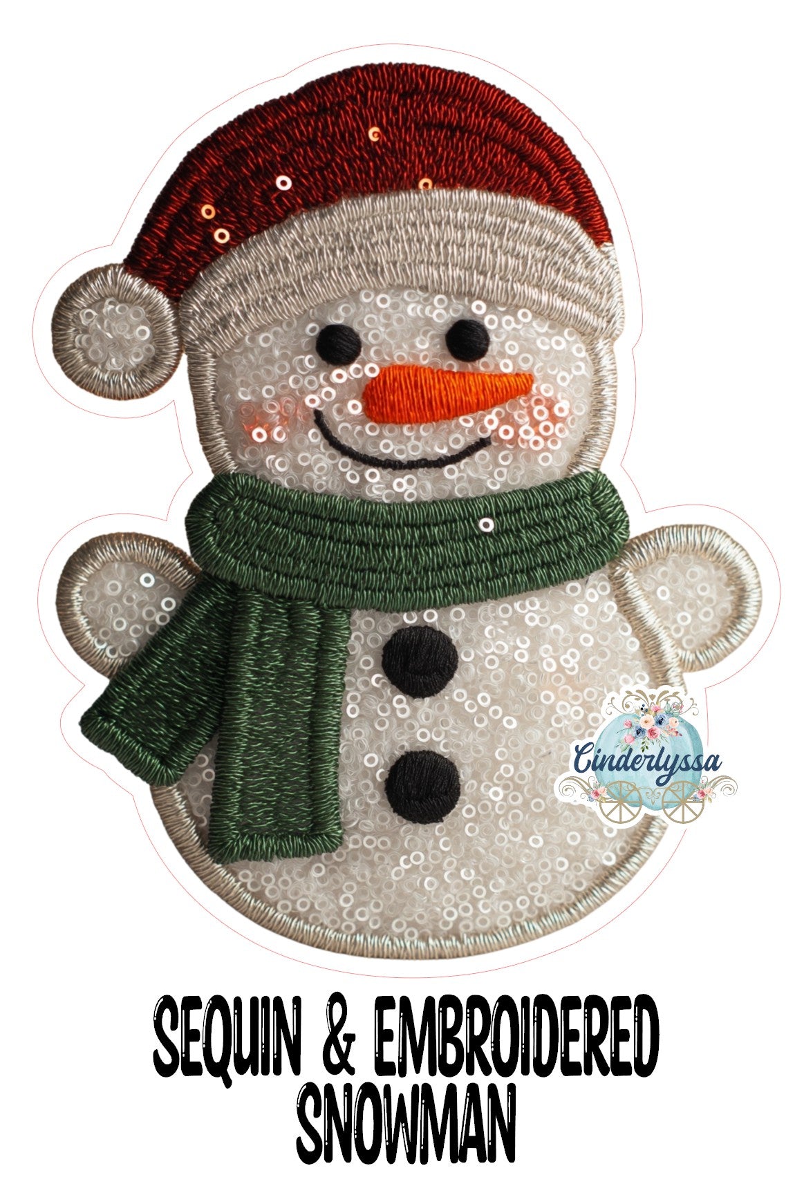 Sequin & Embroidered Snowman Cardstock Silicone Mold, Aroma Bead Molds, Car Freshies, Premium Cardstock Images