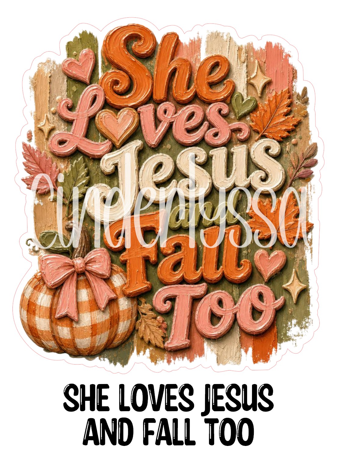 She Loves Jesus and Fall Too Cardstock Silicone Mold, Aroma Bead Molds, Premium Cardstock Images