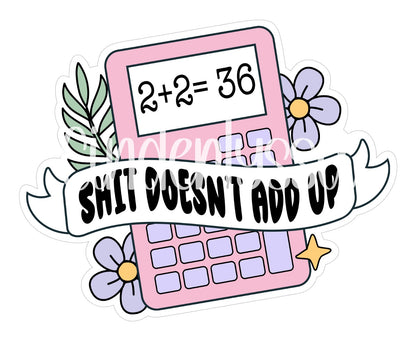 Shit Doesn't Add Up Cardstock Silicone Mold, Aroma Bead Molds, Premium Cardstock Images