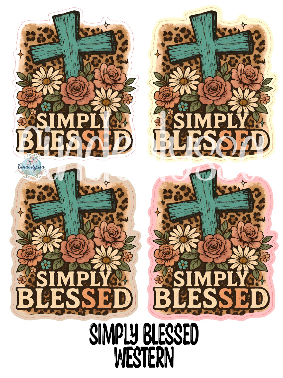 Simply Blessed Western Cardstock Silicone Mold, Aroma Bead Molds, Premium Cardstock Images