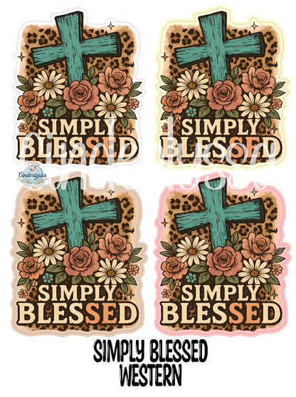 Simply Blessed Western Cardstock Silicone Mold, Aroma Bead Molds, Premium Cardstock Images
