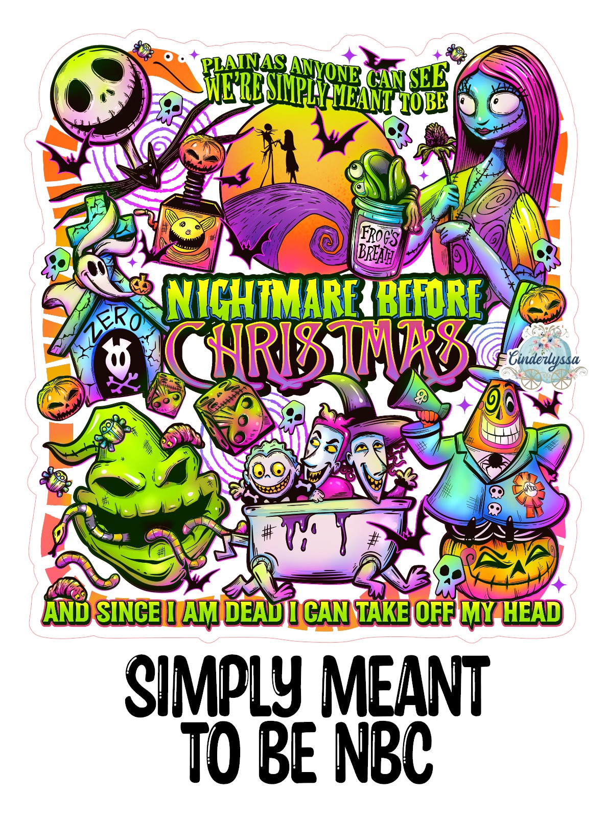 Simply Meant To Be NBC: Nightmare Before Christmas Cardstock Silicone Mold, Aroma Bead Molds, Premium Cardstock Images