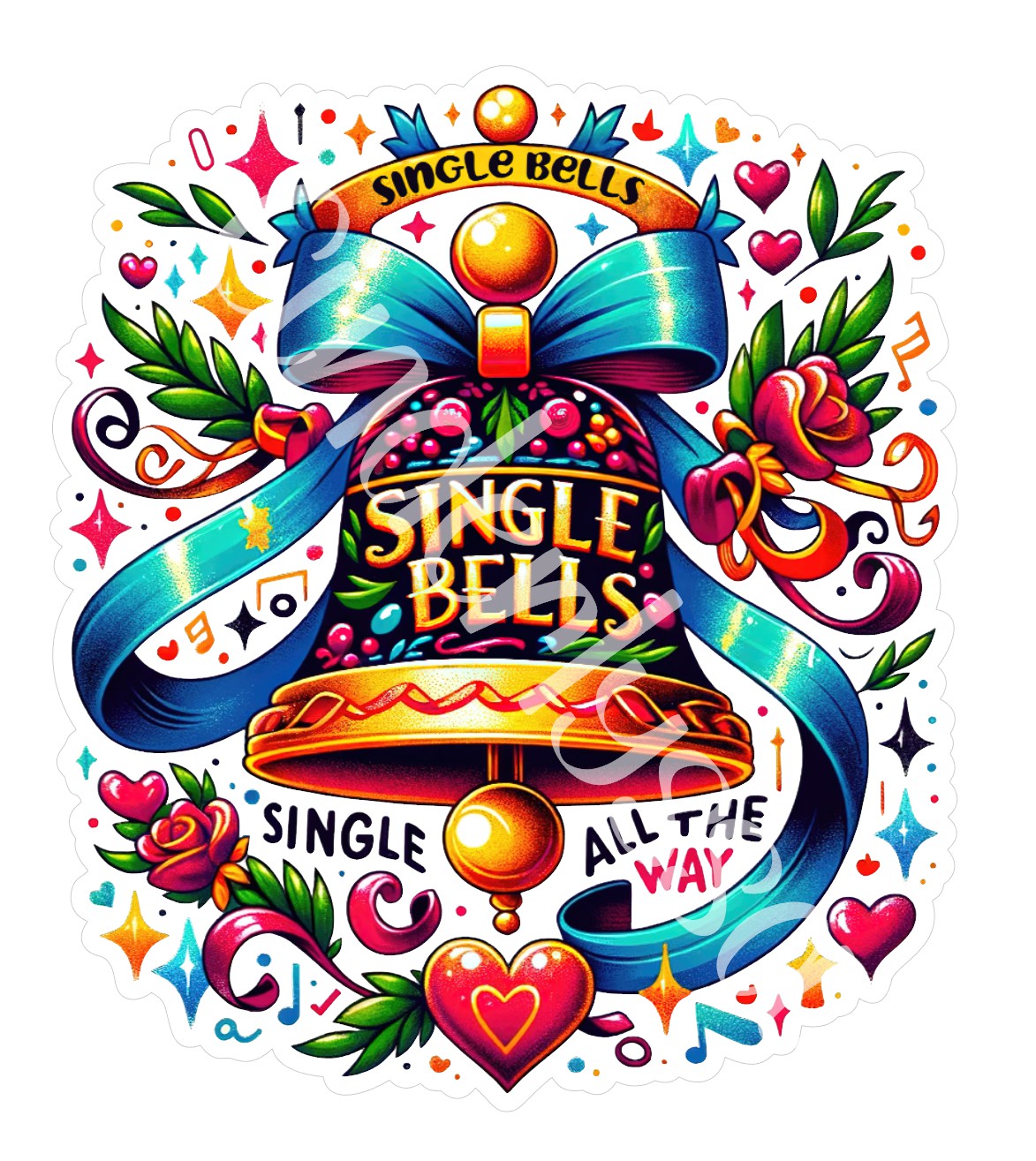 Single Bells: Single All The Way Cardstock Silicone Mold, Aroma Bead Molds