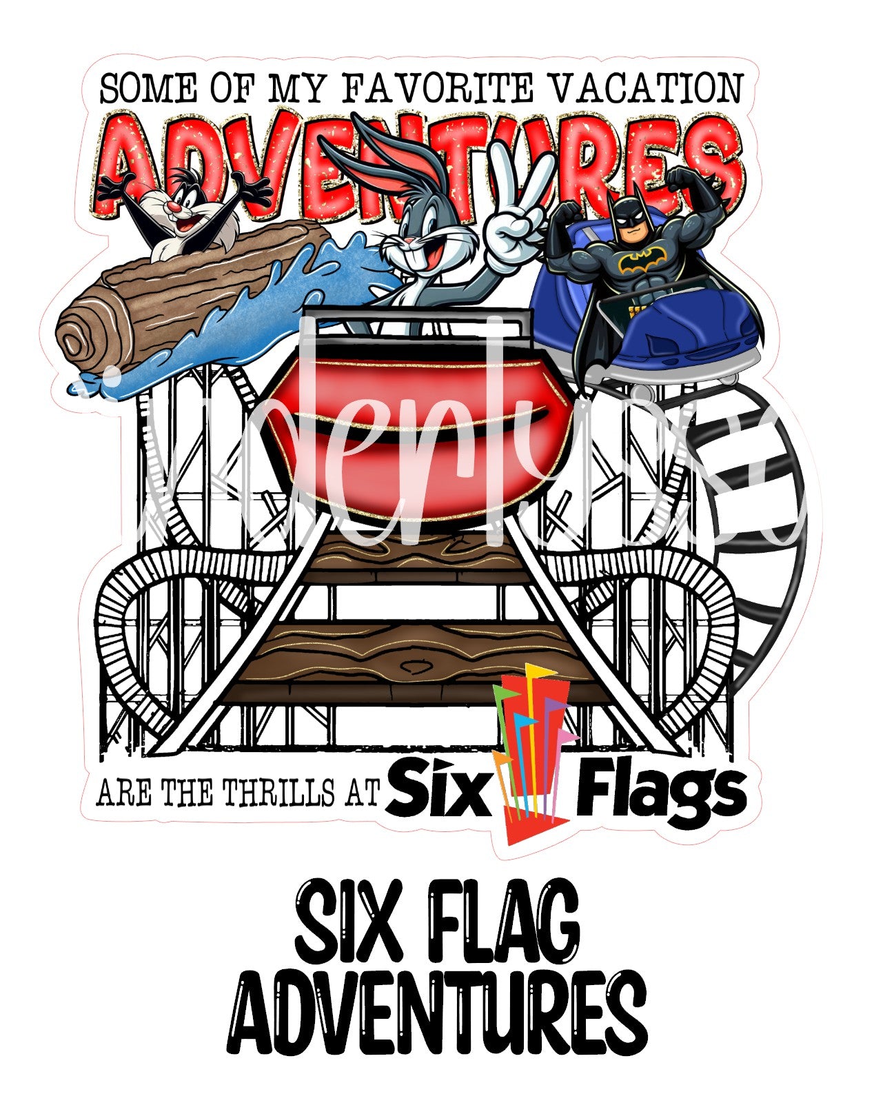 Six Flags Adventures Cardstock Silicone Mold, Aroma Bead Molds, Premium Cardstock Images