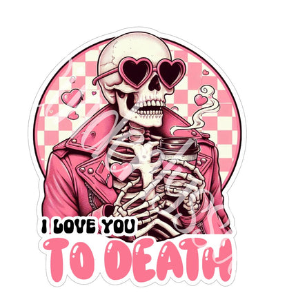 Skellie Valentines I Love You To Death Cardstock Silicone Mold, Aroma Bead Molds