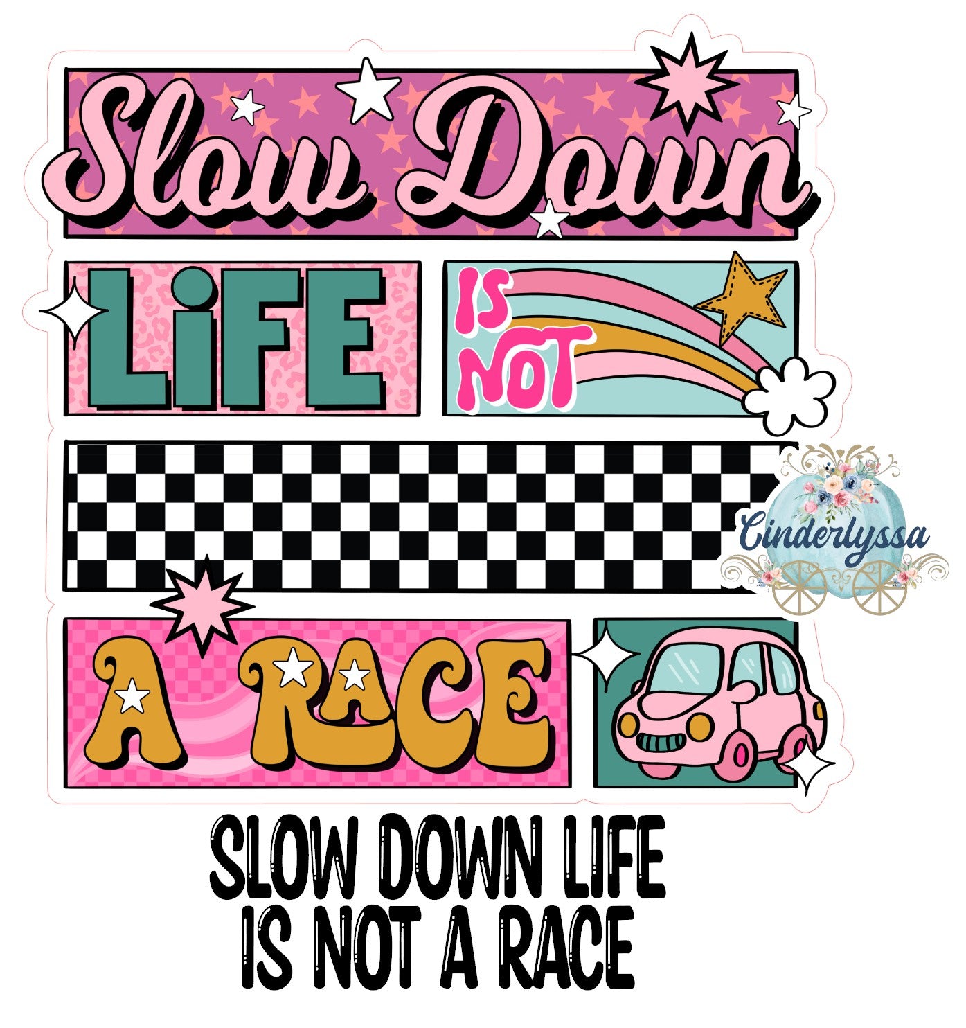 Slow Down Life Is Not A Race Cardstock Silicone Mold, Aroma Bead Molds, Premium Cardstock Images