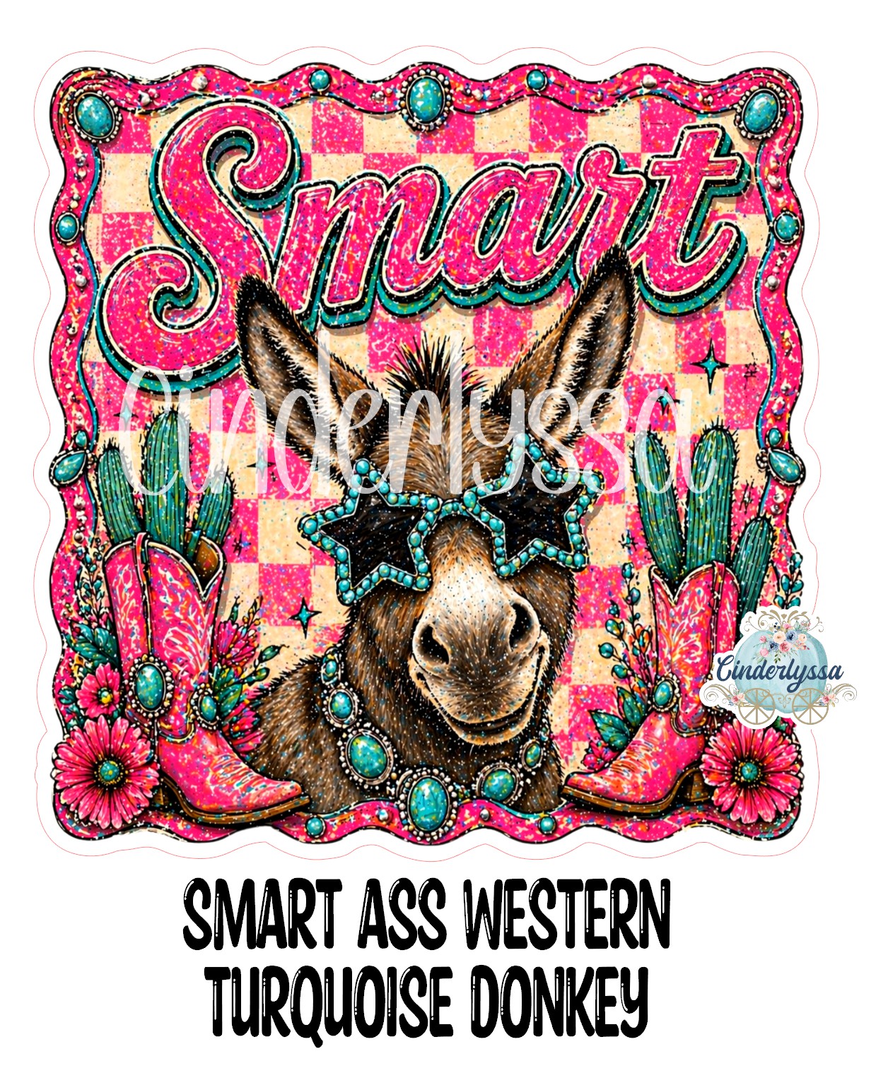 Smart Ass Turquoise Donkey Cardstock Silicone Mold, Aroma Bead Molds, Premium Cardstock Images