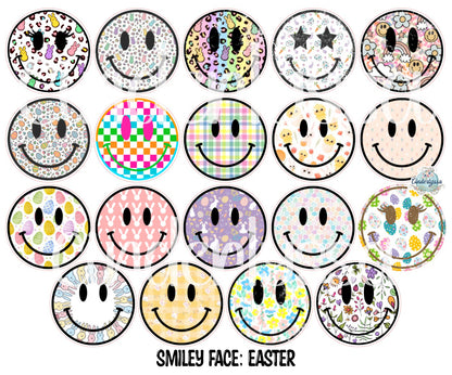 3.75 inch Round Smiley Face: Easter for Cardstock Silicone Mold, for Aroma Bead Molds, Premium Cardstock Images