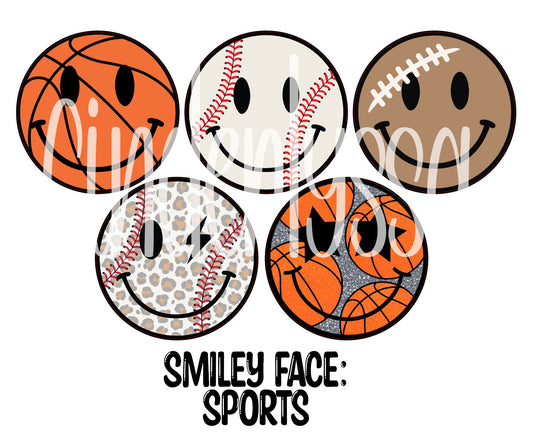 3 inch Round Smiley Face: Sports Vol. 2 Cardstock Only for freshies: Aroma Bead Molds, Premium Cardstock Images