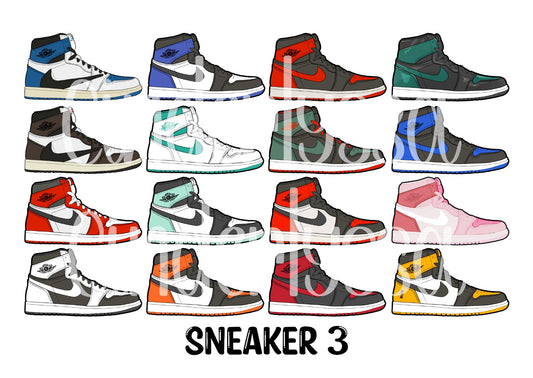 Sneaker Style 3: Multiple Colored Shoes Cardstock Silicone Mold, Aroma Bead Molds, Car Freshies, Premium Cardstock Images