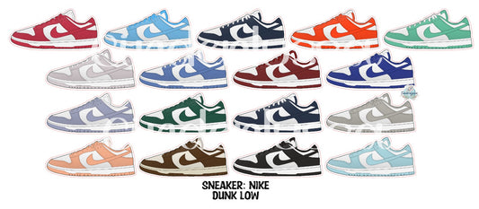 Sneaker: Nike Dunk Low Multiple Colored Shoes Cardstock Silicone Mold, Aroma Bead Molds, Premium Cardstock Images