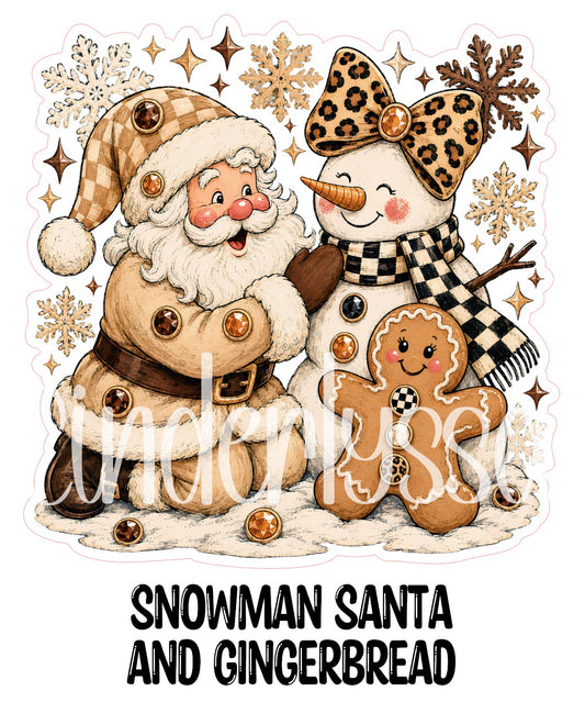 Snowman Santa and Gingerbread Man Cardstock Silicone Mold, Aroma Bead Molds, Premium Cardstock Images