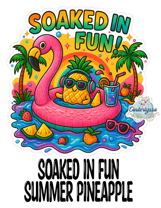 Soaked In The Fun Summer Pineapple Cardstock Silicone Mold, Aroma Bead Molds, Premium Cardstock Images