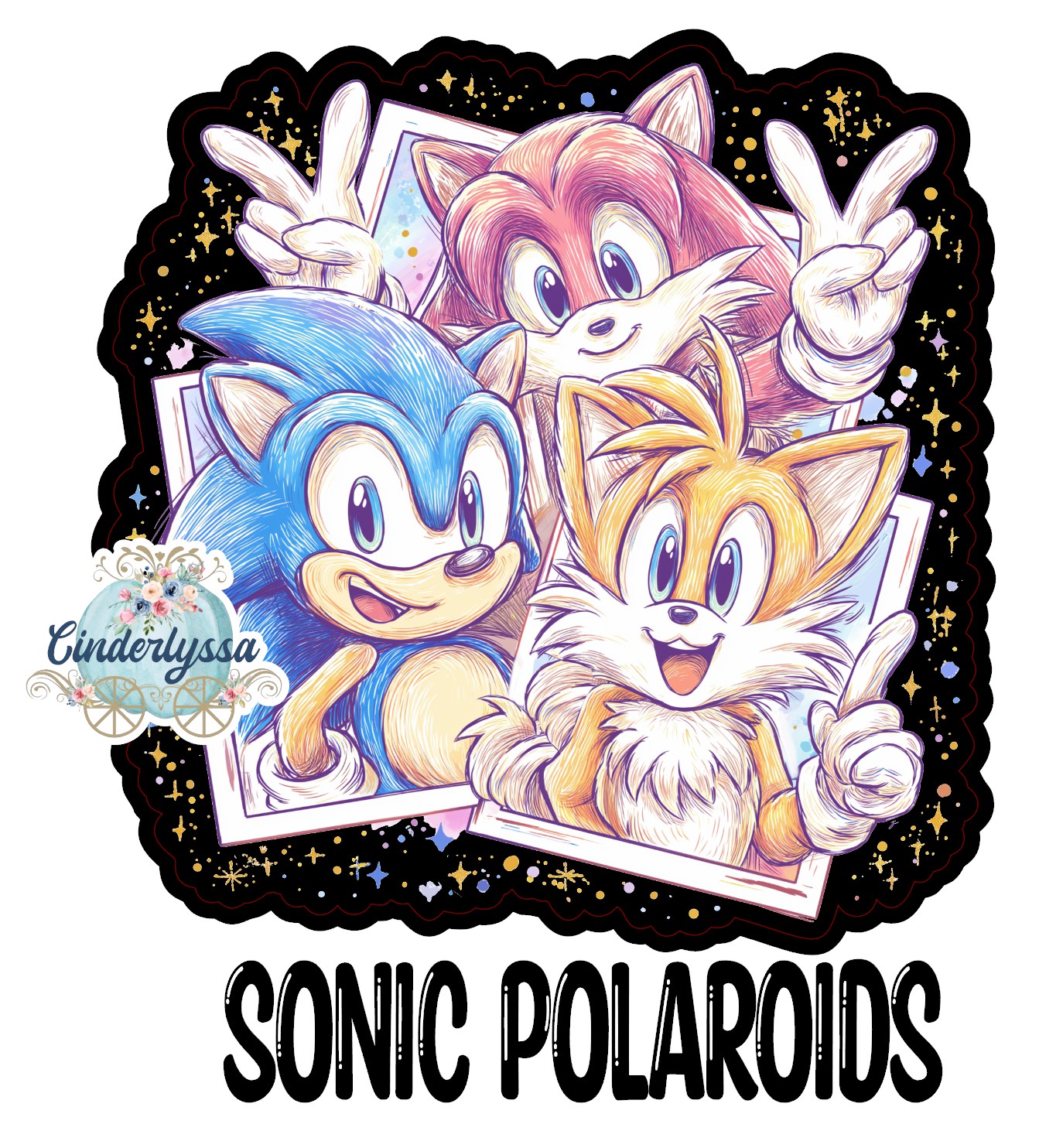 Sonic Polaroids - Gaming/Movie Inspired Cardstock Silicone Mold, Aroma Bead Molds, Premium Cardstock, Silicone Cardstock Freshies