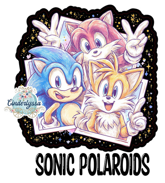 Sonic Polaroids - Gaming/Movie Inspired Cardstock Silicone Mold, Aroma Bead Molds, Premium Cardstock, Silicone Cardstock Freshies