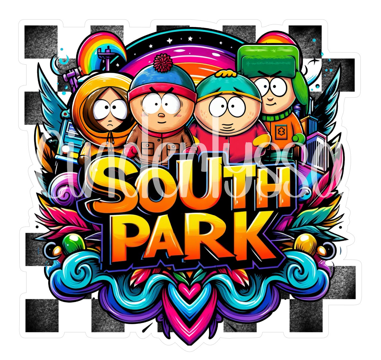 South Park Cardstock Silicone Mold, Aroma Bead Molds, Car Freshies, Premium Cardstock Images