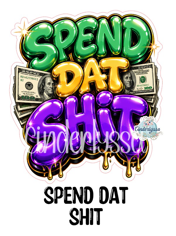 Spend Dat Shit Cardstock Silicone Mold, Aroma Bead Molds, Premium Cardstock Images
