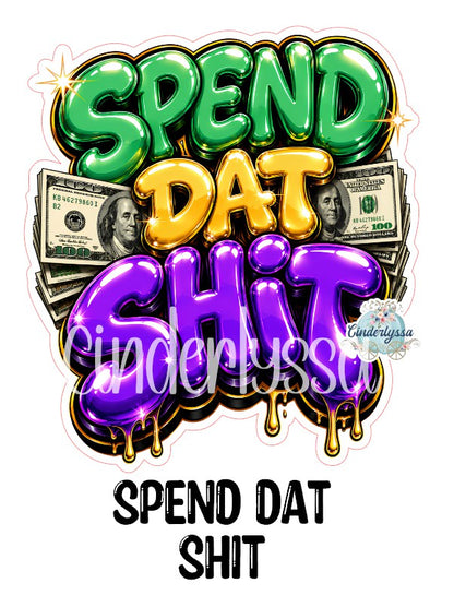 Spend Dat Shit Cardstock Silicone Mold, Aroma Bead Molds, Premium Cardstock Images