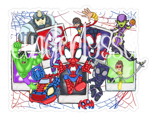 Spidey and His Amazing Friends Collage Cardstock Silicone Mold, Aroma Bead Molds, Premium Cardstock Images