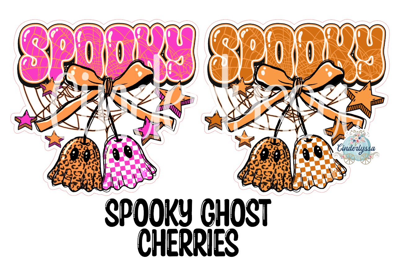 Spooky Ghost Cherries Cardstock Silicone Mold, Aroma Bead Molds, Premium Cardstock Images