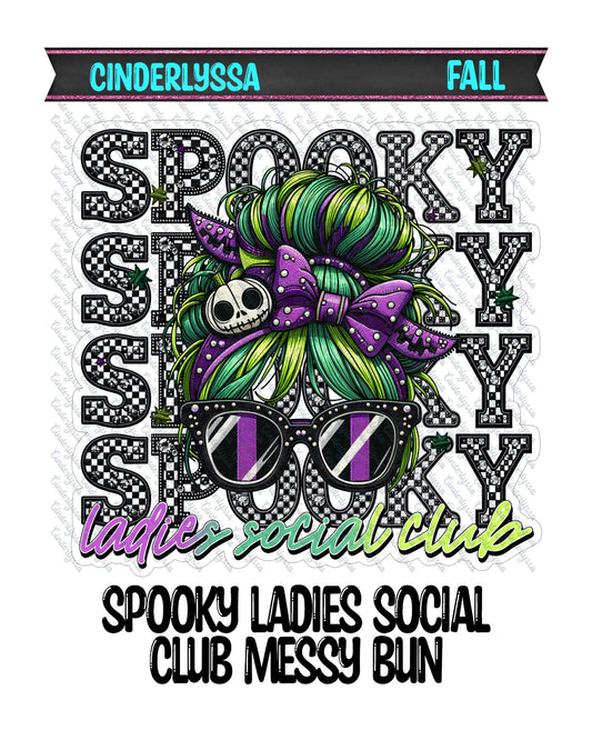 Spooky Ladies Social Club Messy Bun Cardstock Silicone Mold, Aroma Bead Molds, Premium Cardstock Images