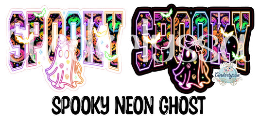 Spooky Neon Ghost Cardstock Silicone Mold, Aroma Bead Molds, Car Freshies, Premium Cardstock Images